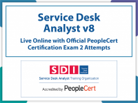 SDI - Service Desk Analyst v8 (SDA)- Live Online and PeopleCert Exam Offer.
