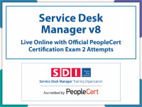 SDI - Service Desk Manager v8 (SDM)- Live Online and PeopleCert Exam Offer.
