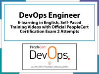 DevOps Engineer E-learning by PeopleCert in English, Self-Paced Learning Videos with Official PeopleCert Certification Exam 2 Attempts. Code: DEVOPSENG-E-2