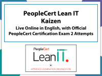 PeopleCert Lean IT Kaizen Live Online in English & Official PeopleCert Certification with 2 Attempts