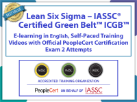 Lean Six Sigma – IASSC® Certified Green Belt™ ICGB™ E-learning Self-Paced Training Videos and Official PeopleCert Certification Exam 2 Attempts. Course code: LSS-ICGB-E-2