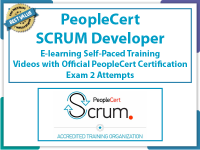PeopleCert SCRUM Developer E-Learning by PeopleCert, Self-Paced Learning Videos with Official PeopleCert Certification Exam 2 Attempts.
