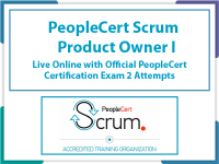 PeopleCert SCRUM Product Owner I Live Online in English with Official PeopleCert Exam 2 Attempts.