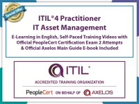 ITIL® 4 Specialist: IT Asset Management E-learning Self-Paced Training Videos and Official PeopleCert Certification Exam 2 Attempts & Official Axelos Main Guide E-book Included. Course code: ITIL4ITAM-E-2